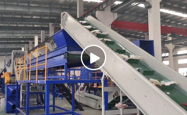 HDPE Bottle Crushing Washing Drying Recycling Line Video